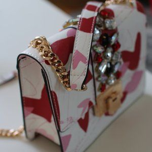 Red + White Heart Aldo Purse